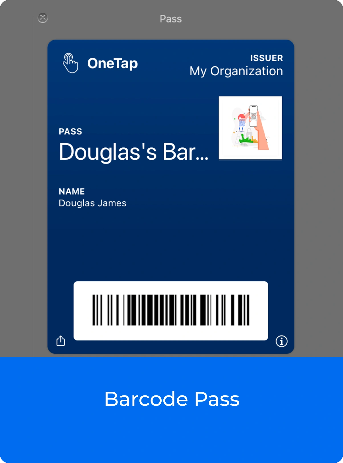 Individual Barcode Pass with OneTap