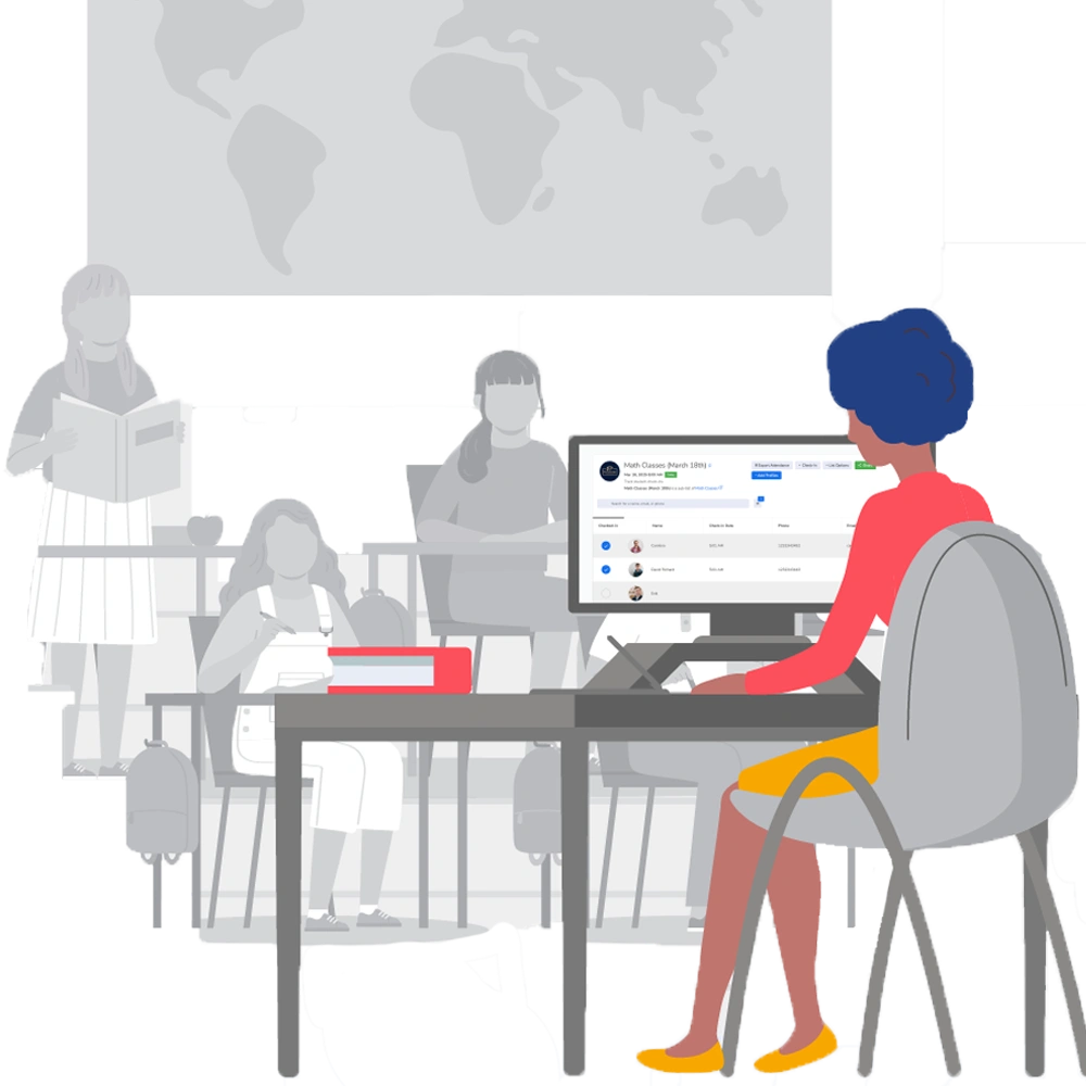 Admin check-in using OneTap Attendance Tracking System