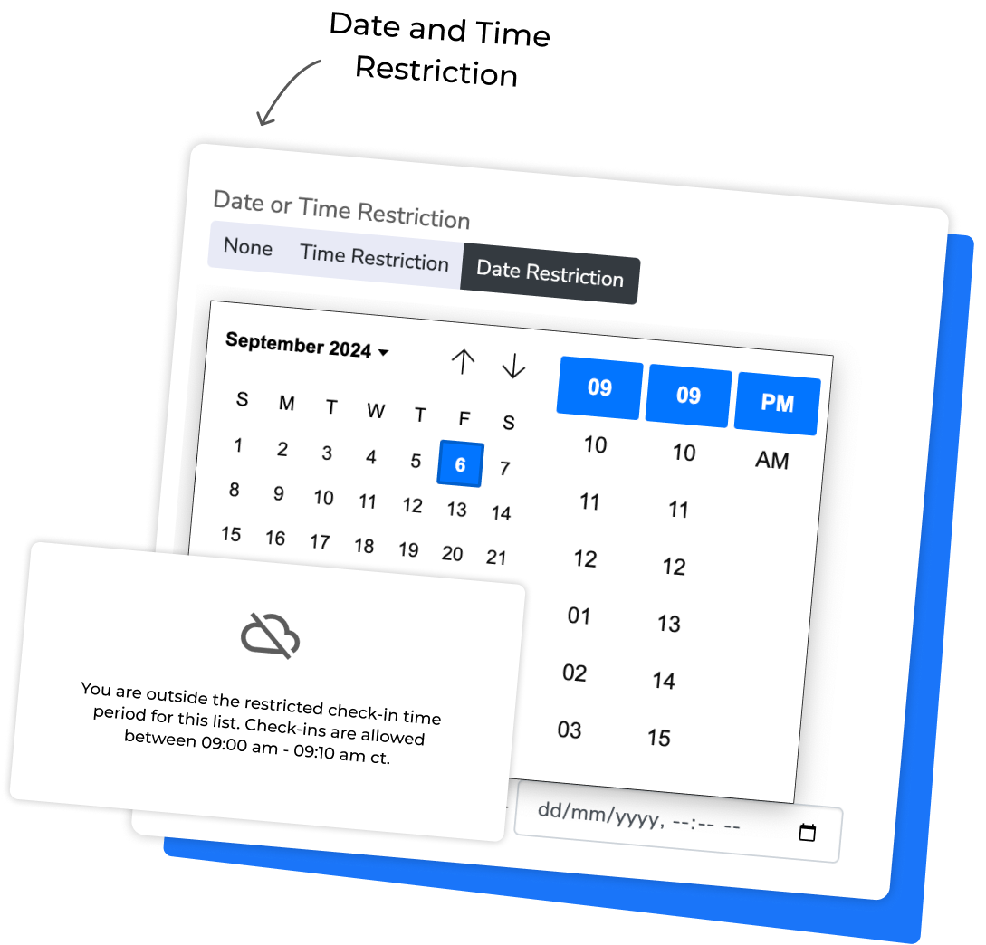 time restriction check-in app