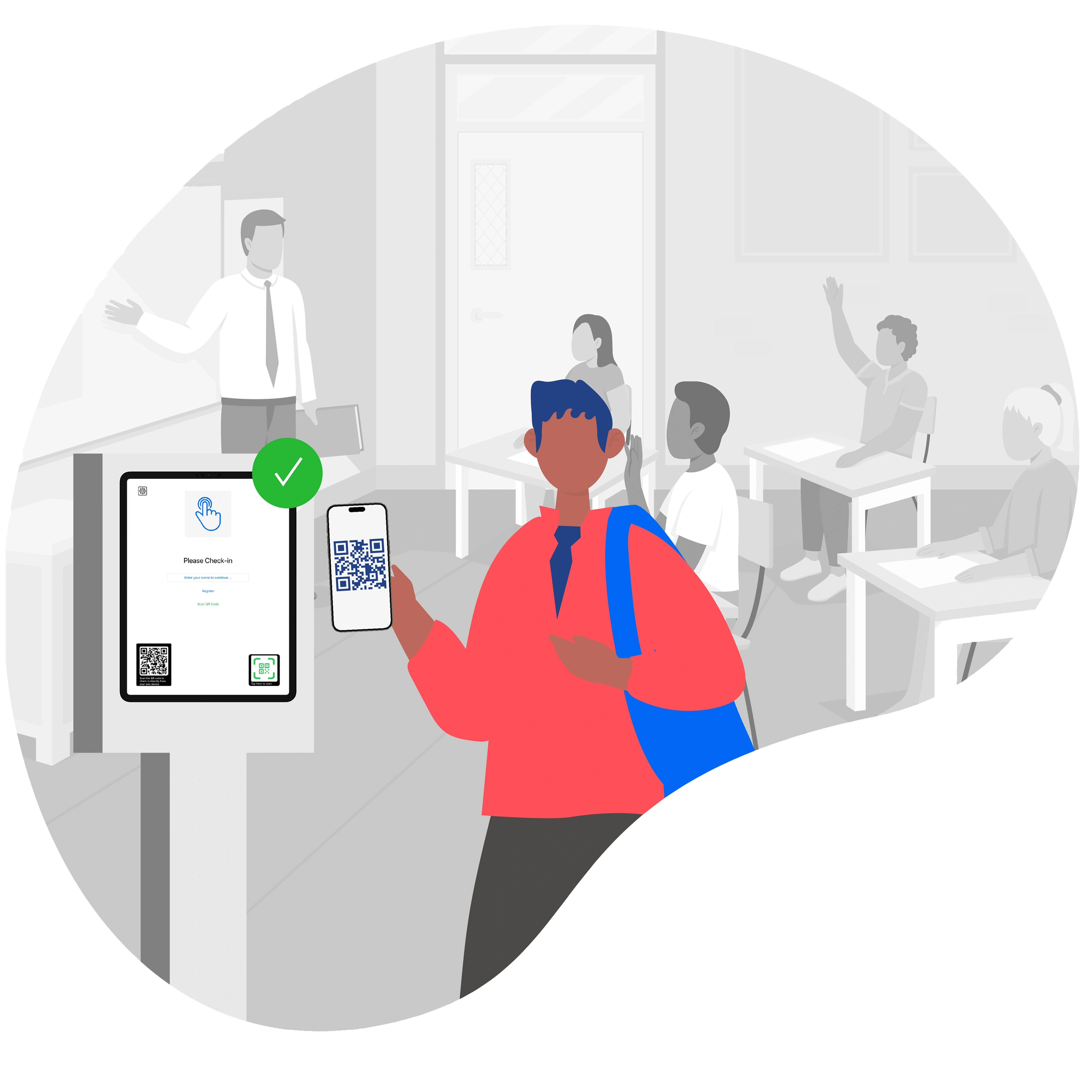 secure and compliant attendance tracker app